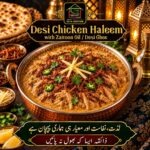 Desi Chicken Haleem with Zaitoon Oil / Desi Ghee
